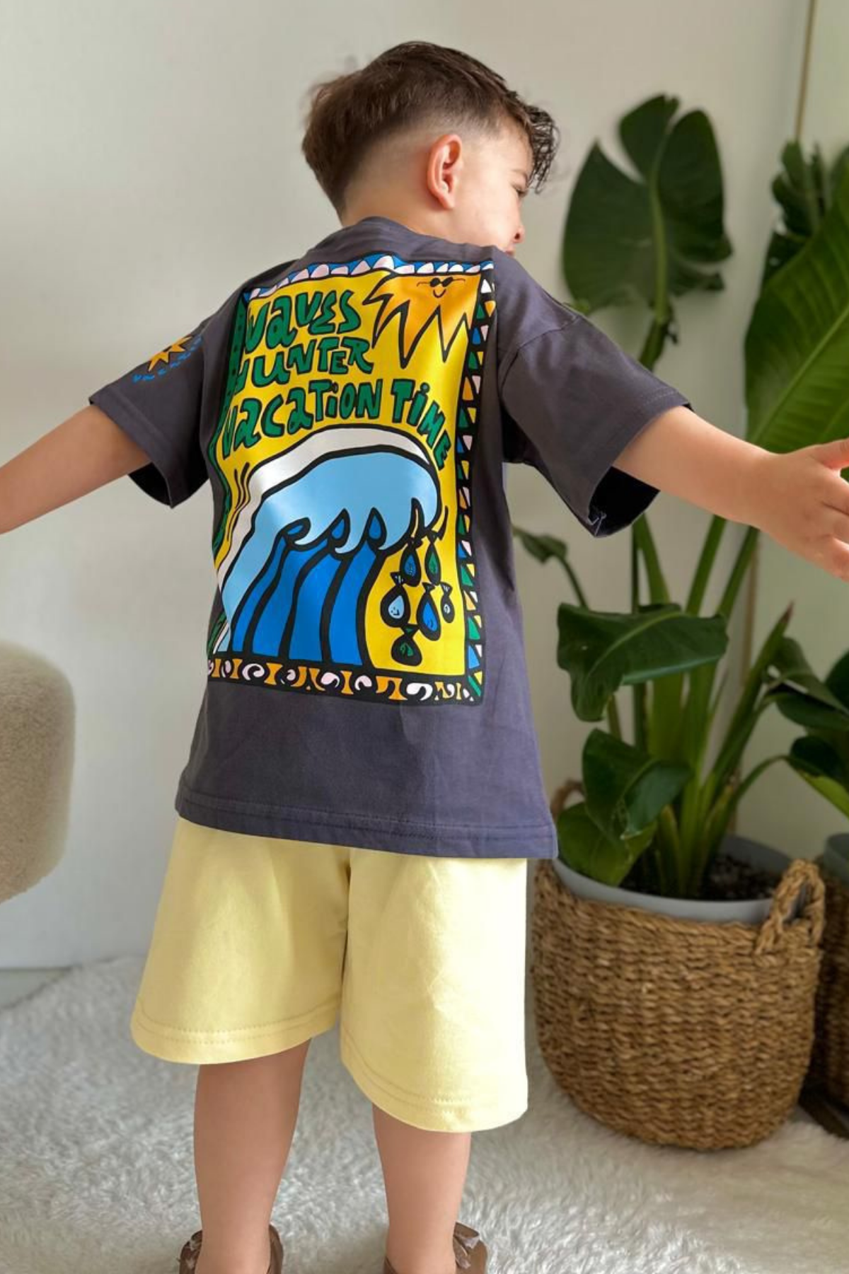 Hunter Antrasit Sarı Şortlu Takım