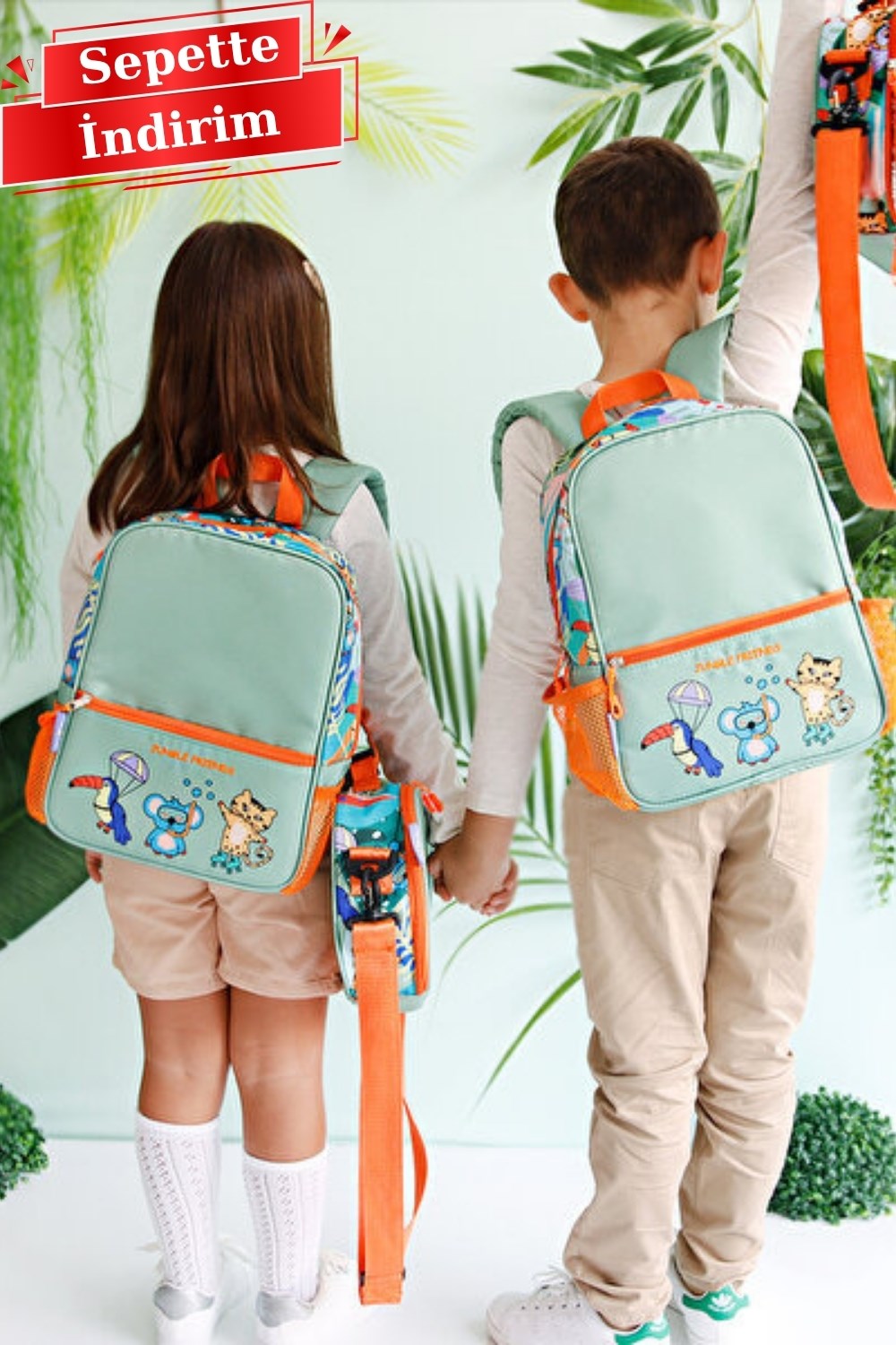 İthal Jungle Friends Çocuk Sırt Çantası