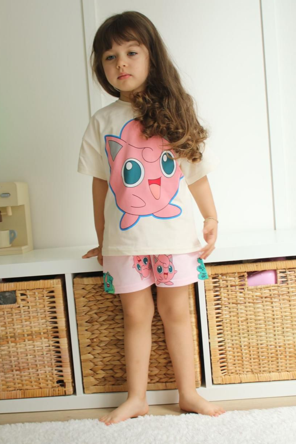 Kirby Pembe Şortlu Takım