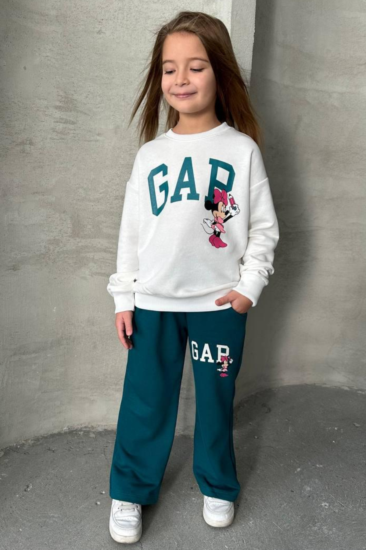 Kız Çocuk 3 İplik Gap Minnie Takım
