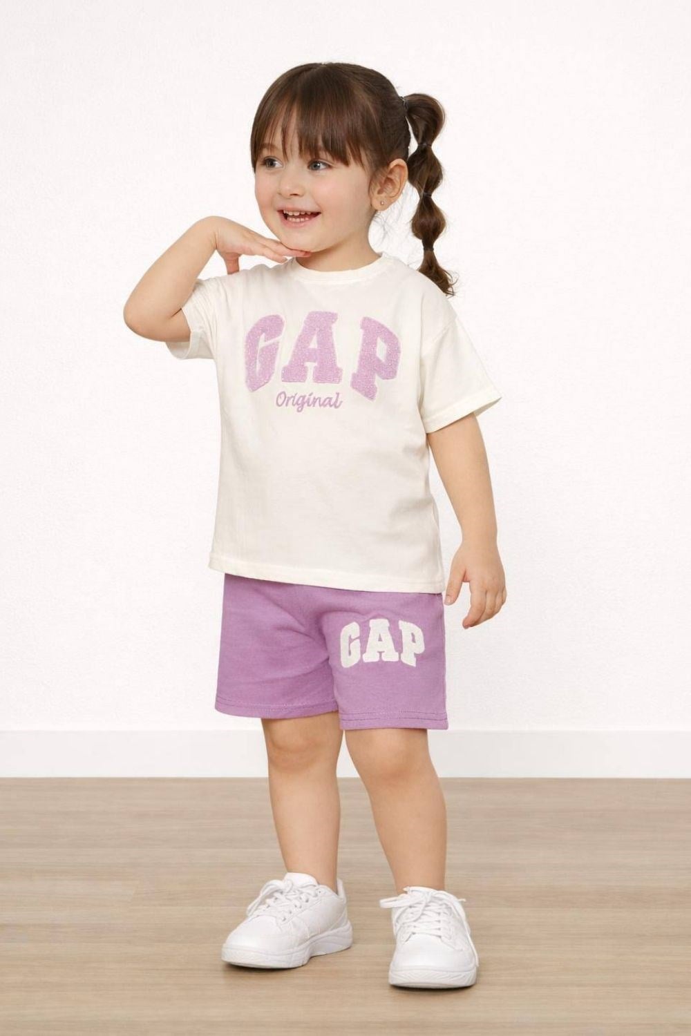 Kız Çocuk Gp Lila Şortlu Takım