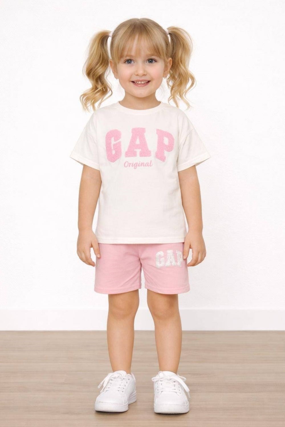 Kız Çocuk Gp Pembe Şortlu Takım