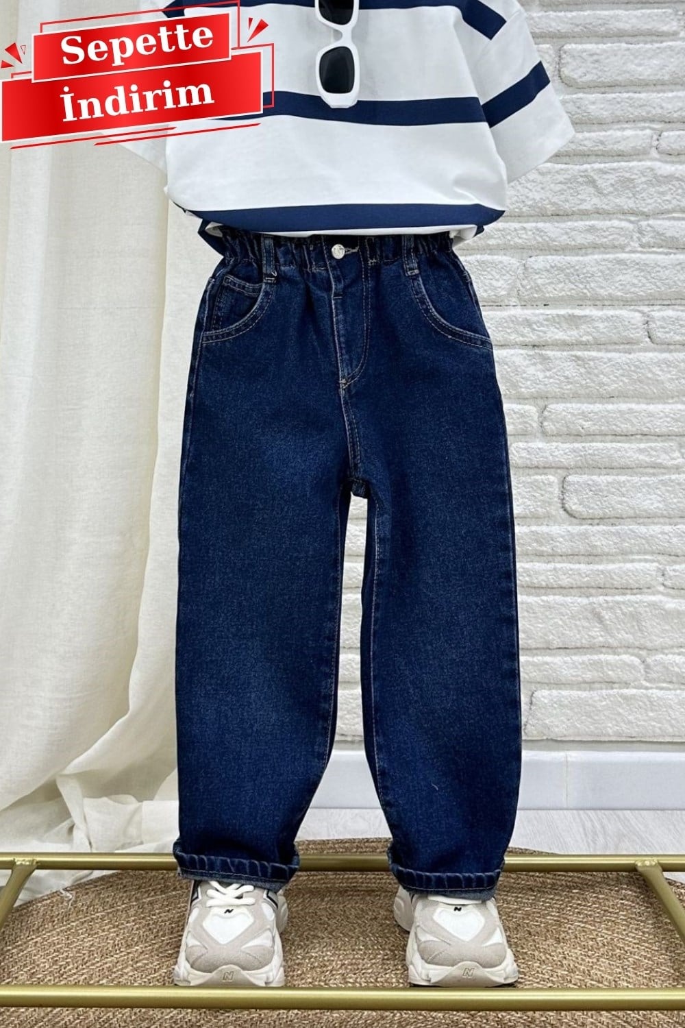Kız Çocuk Laciel Kalpli Laci Jean Pantolon