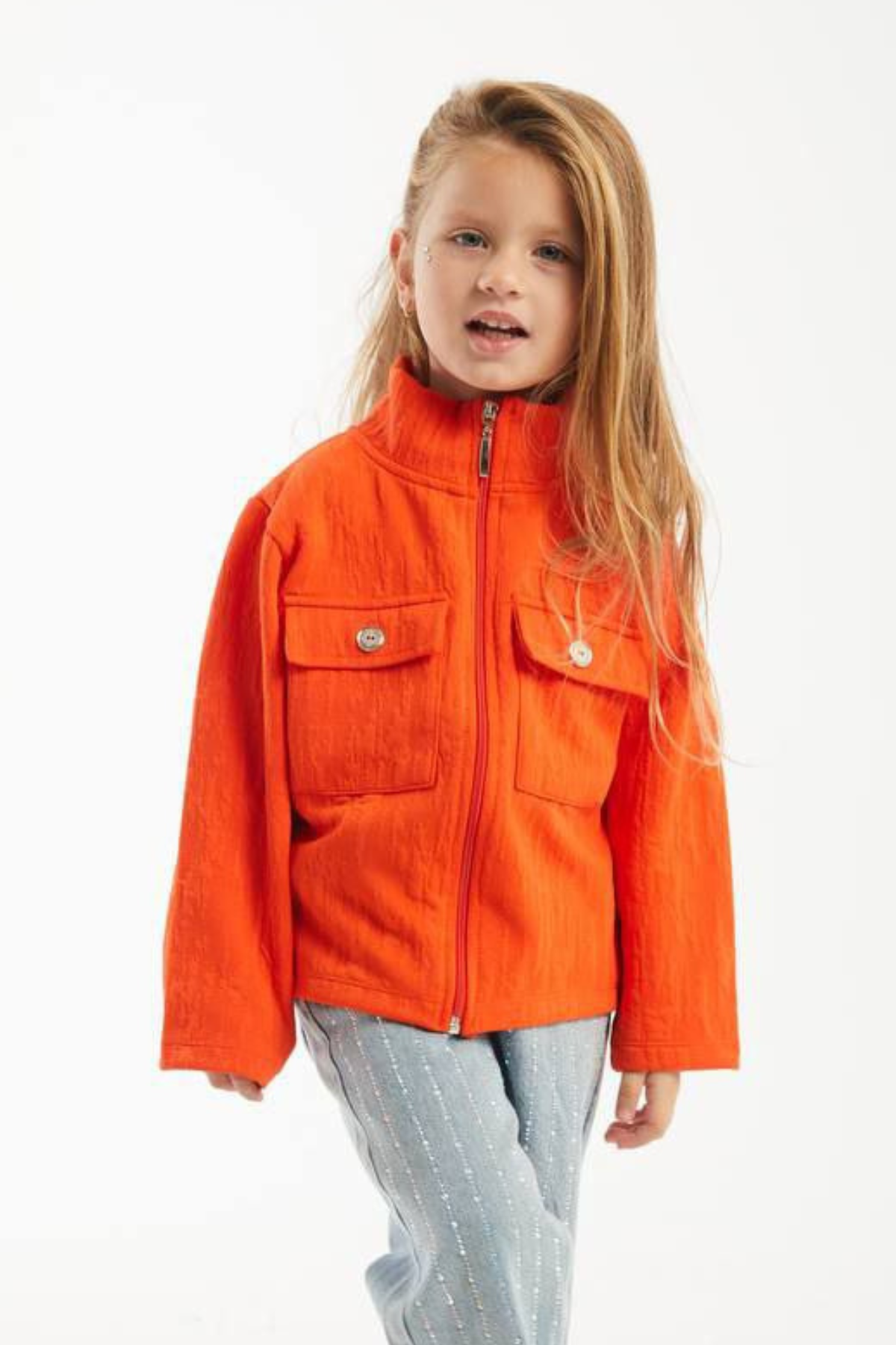 Kız Çocuk Neon Kapitone Ceket