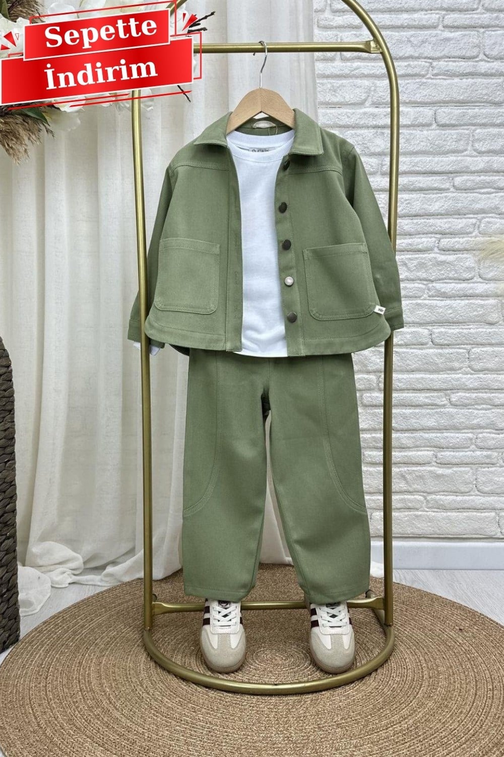 Kız Çocuk Özel Seri Denim Mavi Takım