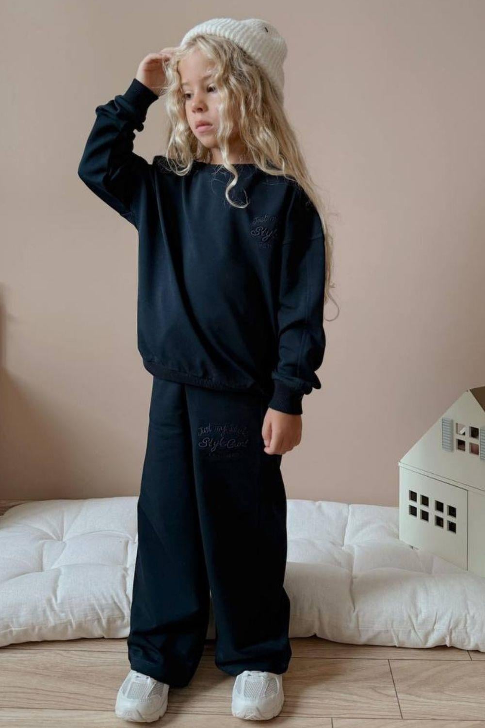 Kız Çocuk Style Girl Siyah Takım