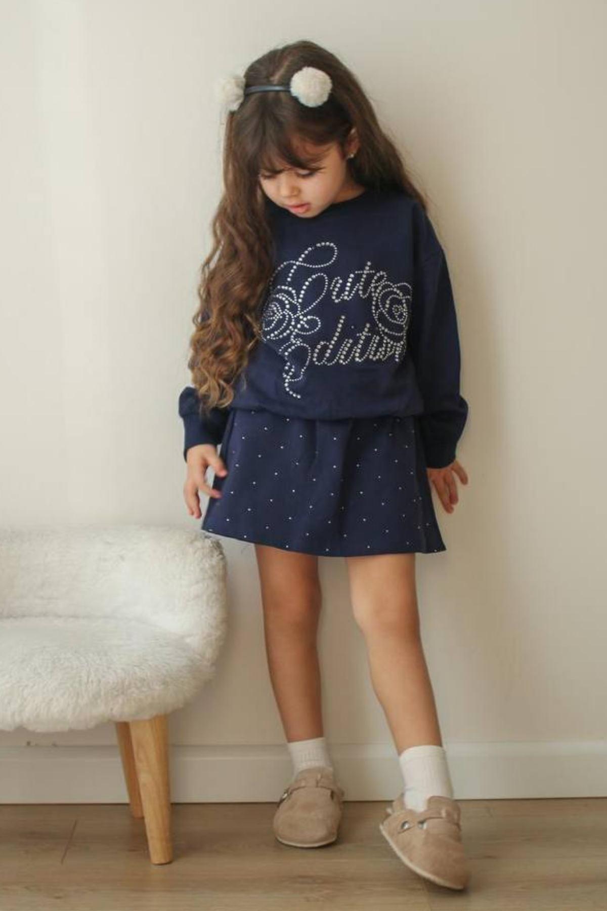 Kız Çocuk Sweat & Etekli Şort Takım