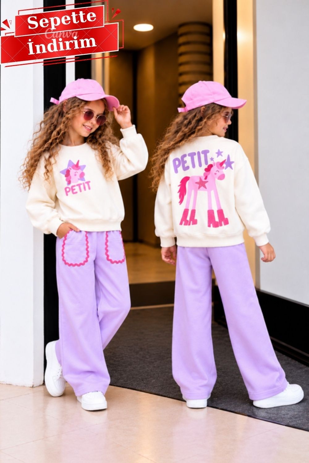 Kız Çocuk Unicorn Petit 3 İplik Takım