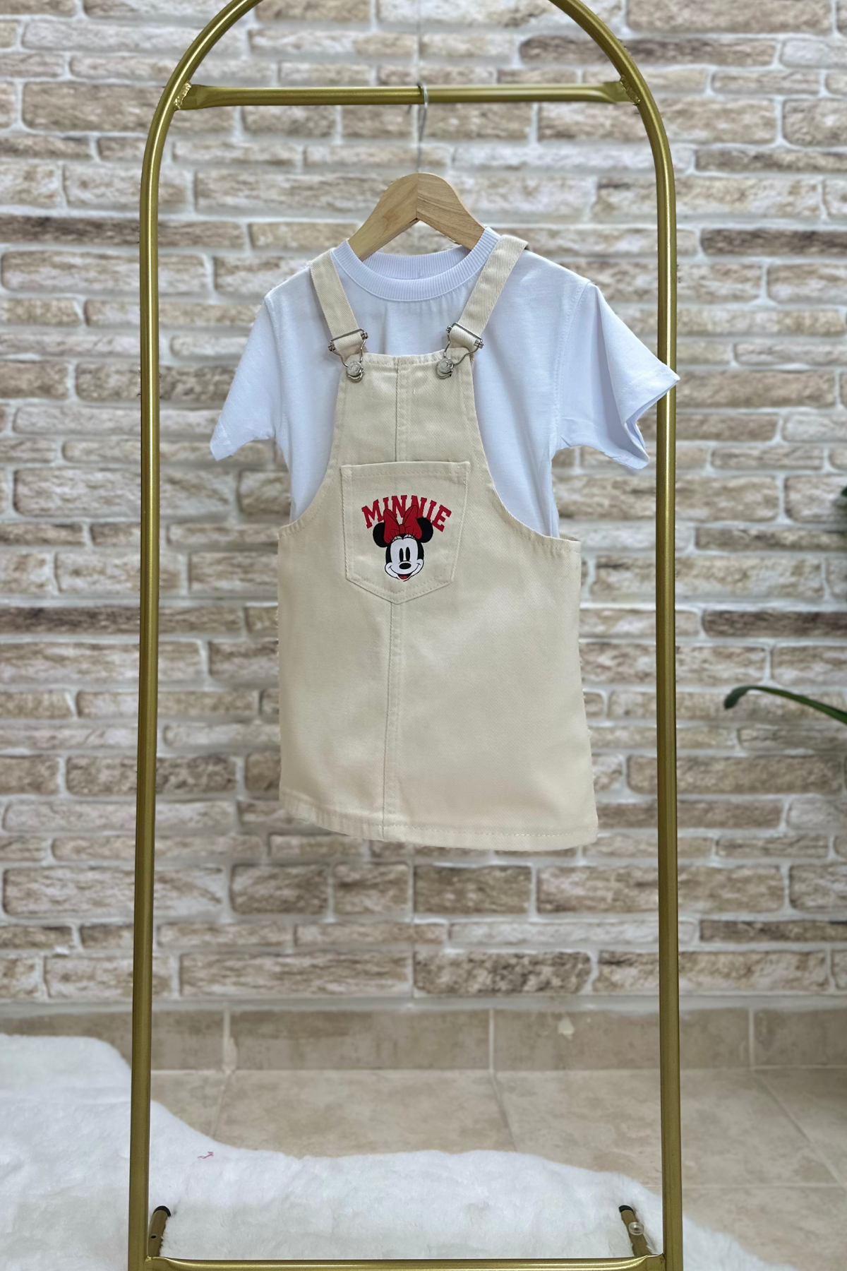 Krem Minnie Denim Jile Elbise