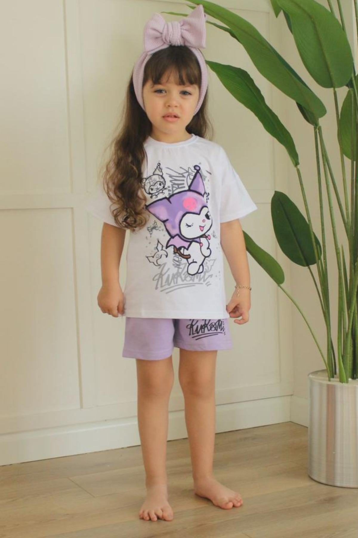 Kuromi Lila Şortlu Takım