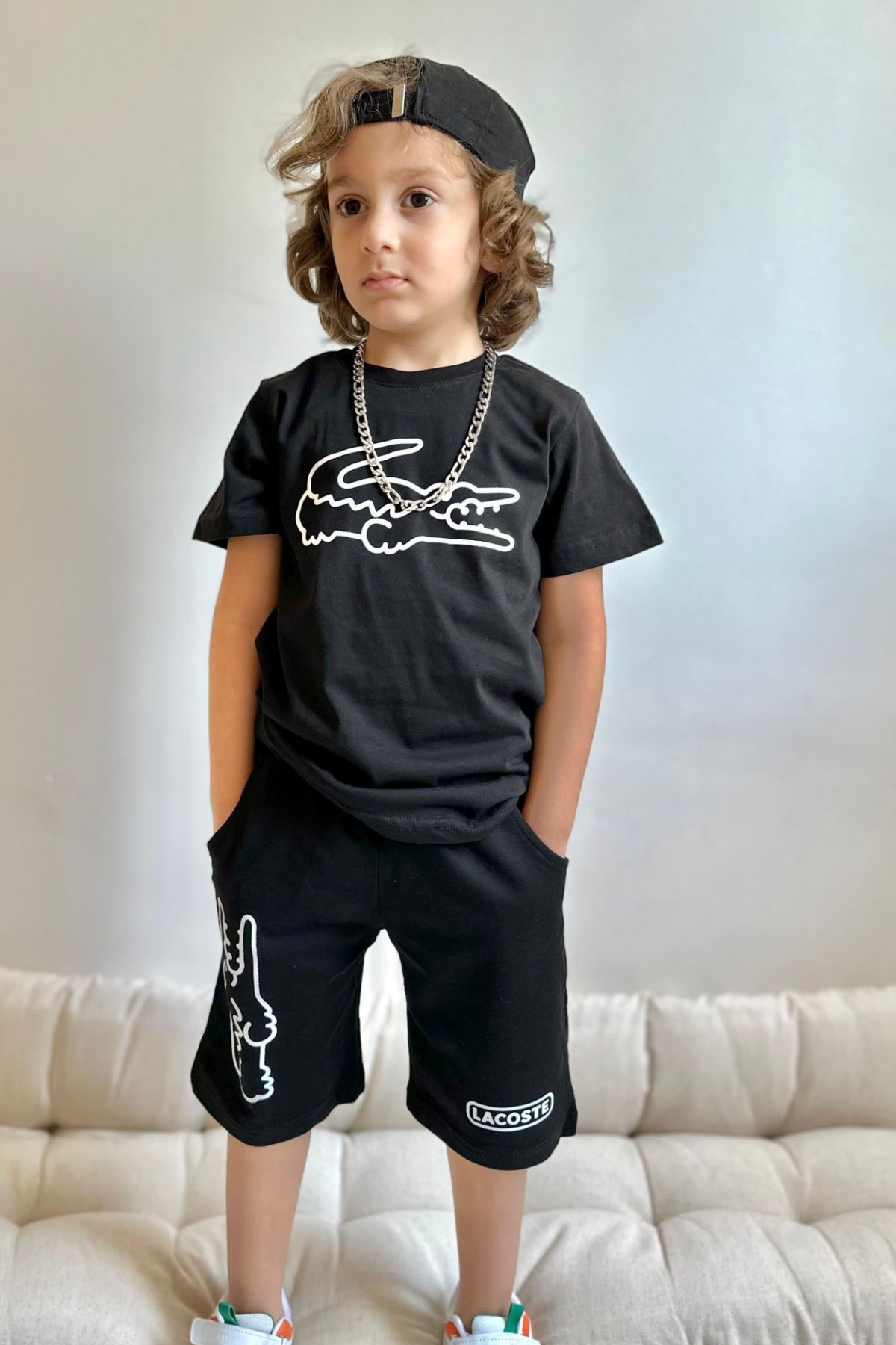 Lacoste Siyah Şortlu Takım