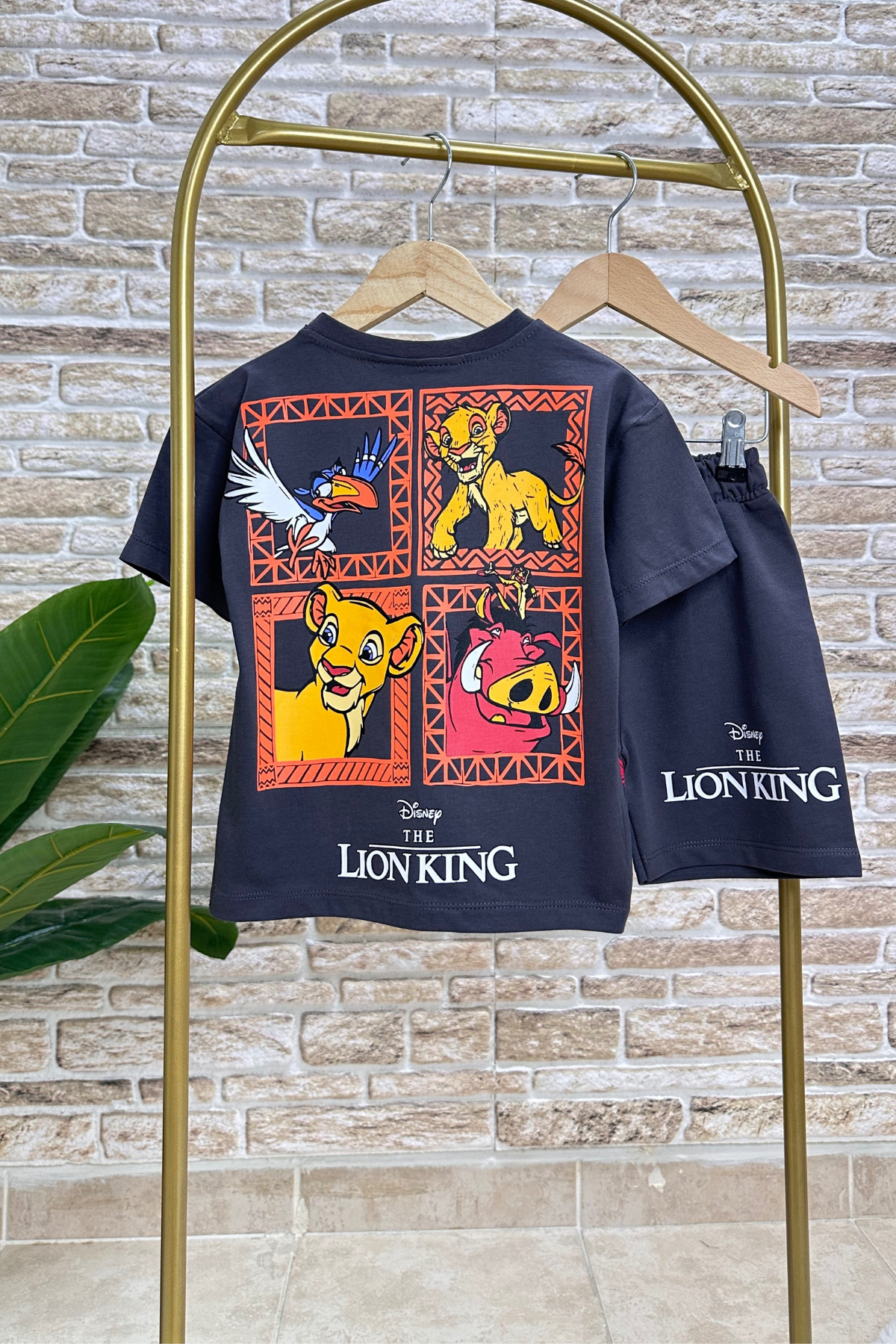 Lion King Antrasit Şortlu Takım