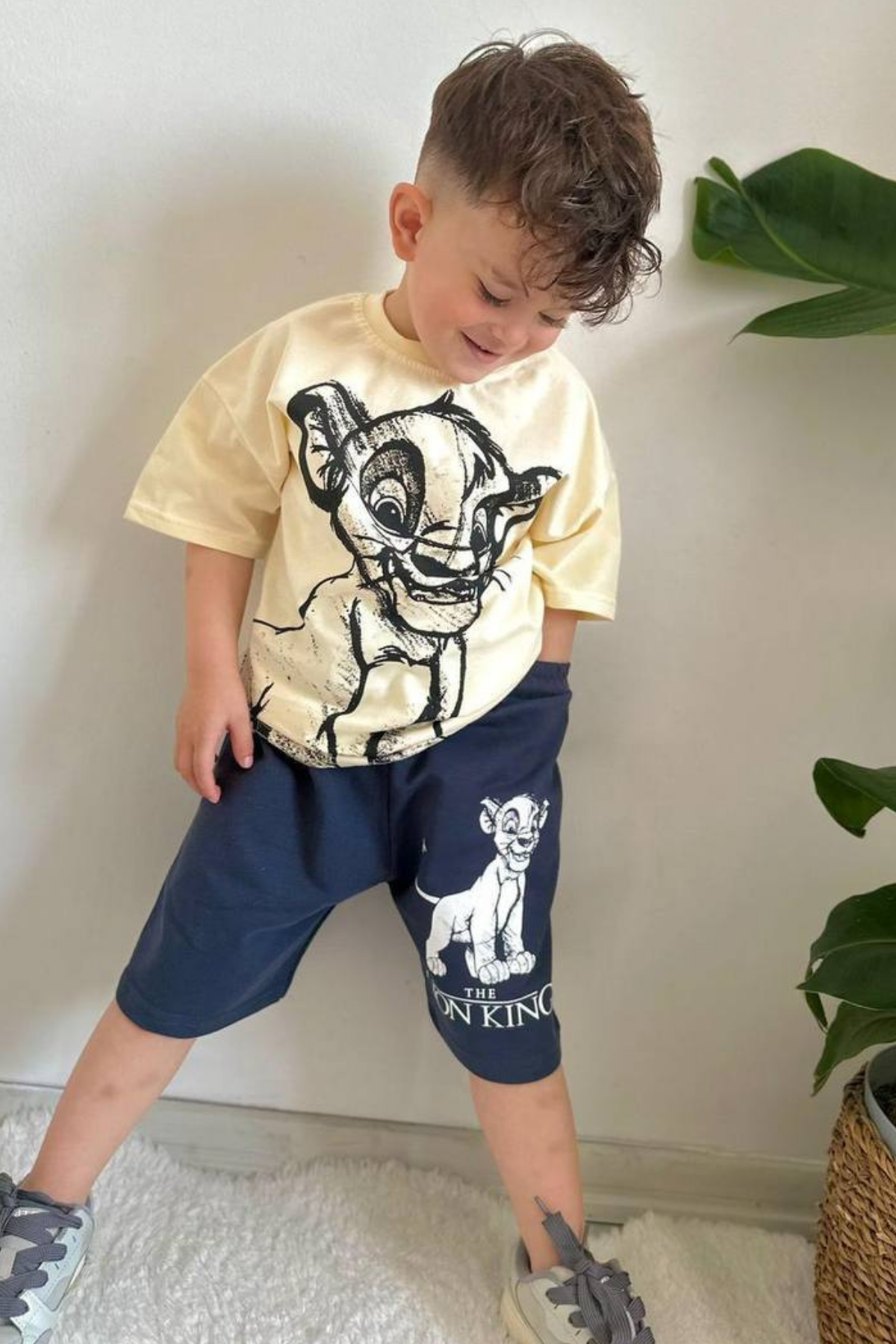 Lion King Lacivert Şortlu Takım