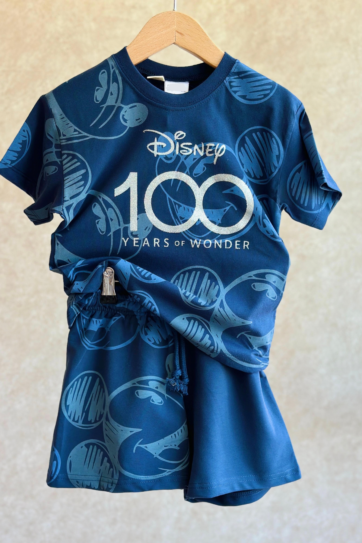 Mickey Lacivert Şortlu Takım