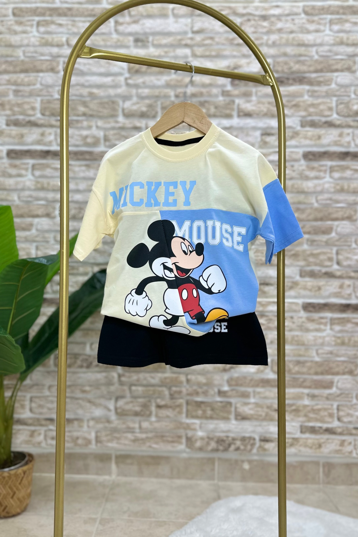 Mickey Mavili Şortlu Takım