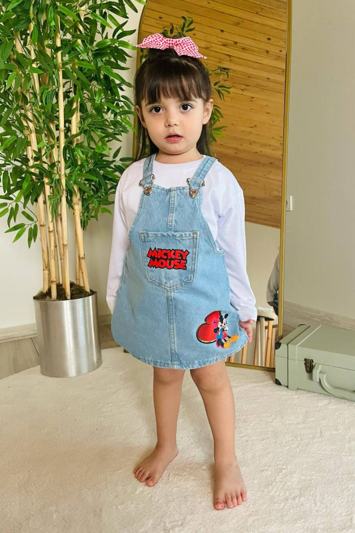 Mickey Mouse Kalp Kot Jile Elbise