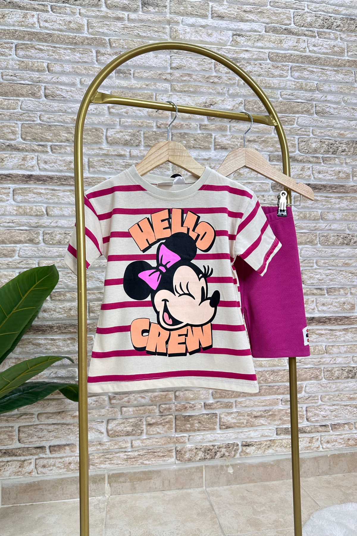 Minnie Fitilli Biker Tayt Takım