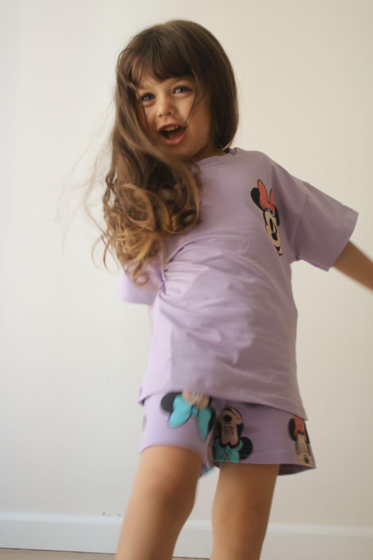 Minnie Lila Şortlu Takım