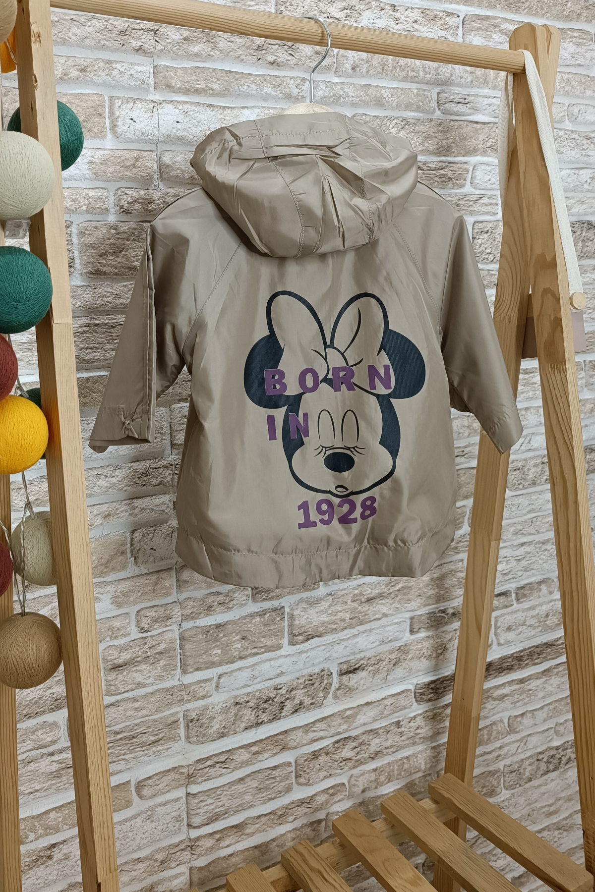 Minnie Mouse Fermuarlı Yağmurluk