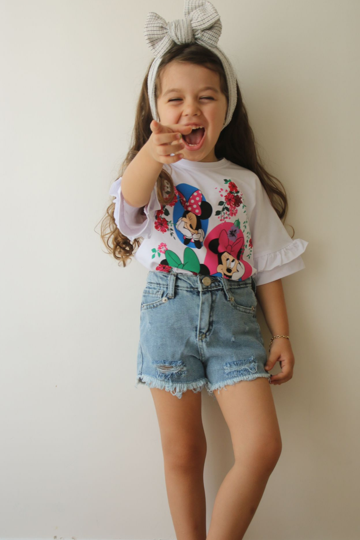 Minnie Tshirt  Denim Şortlu Takım
