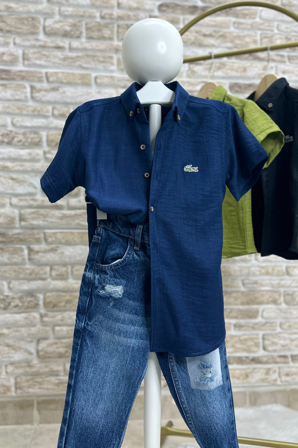 Orj. Marka Lacivert Gömlek