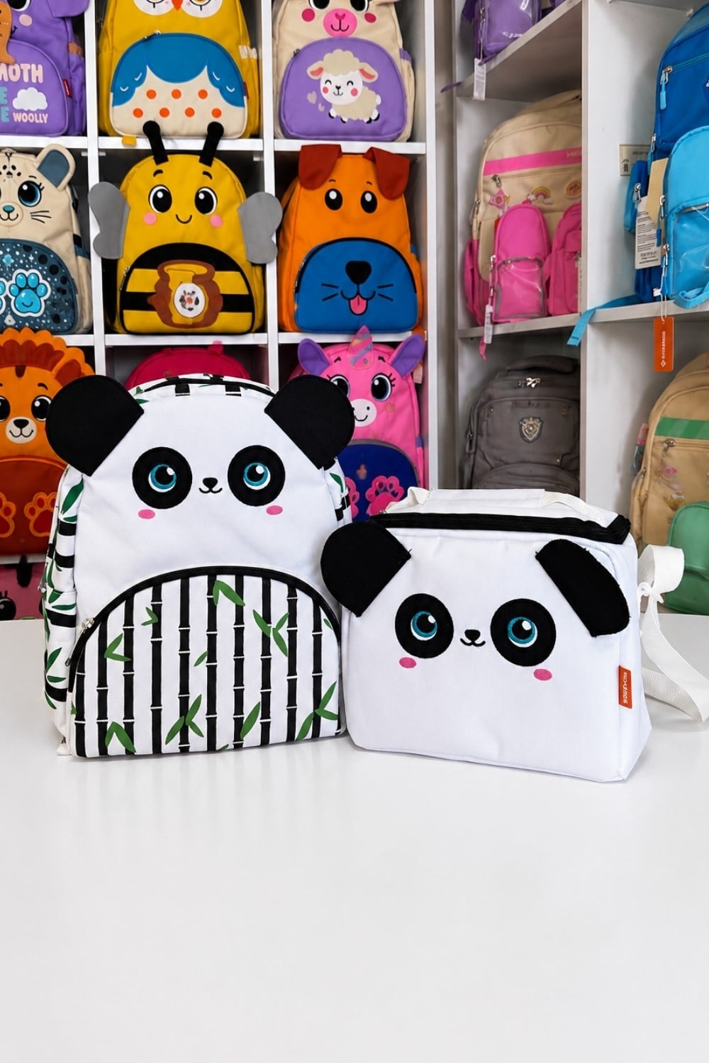 Panda 2''li Set Anaokulu Kreş Boy Çanta & Beslenme Çantası