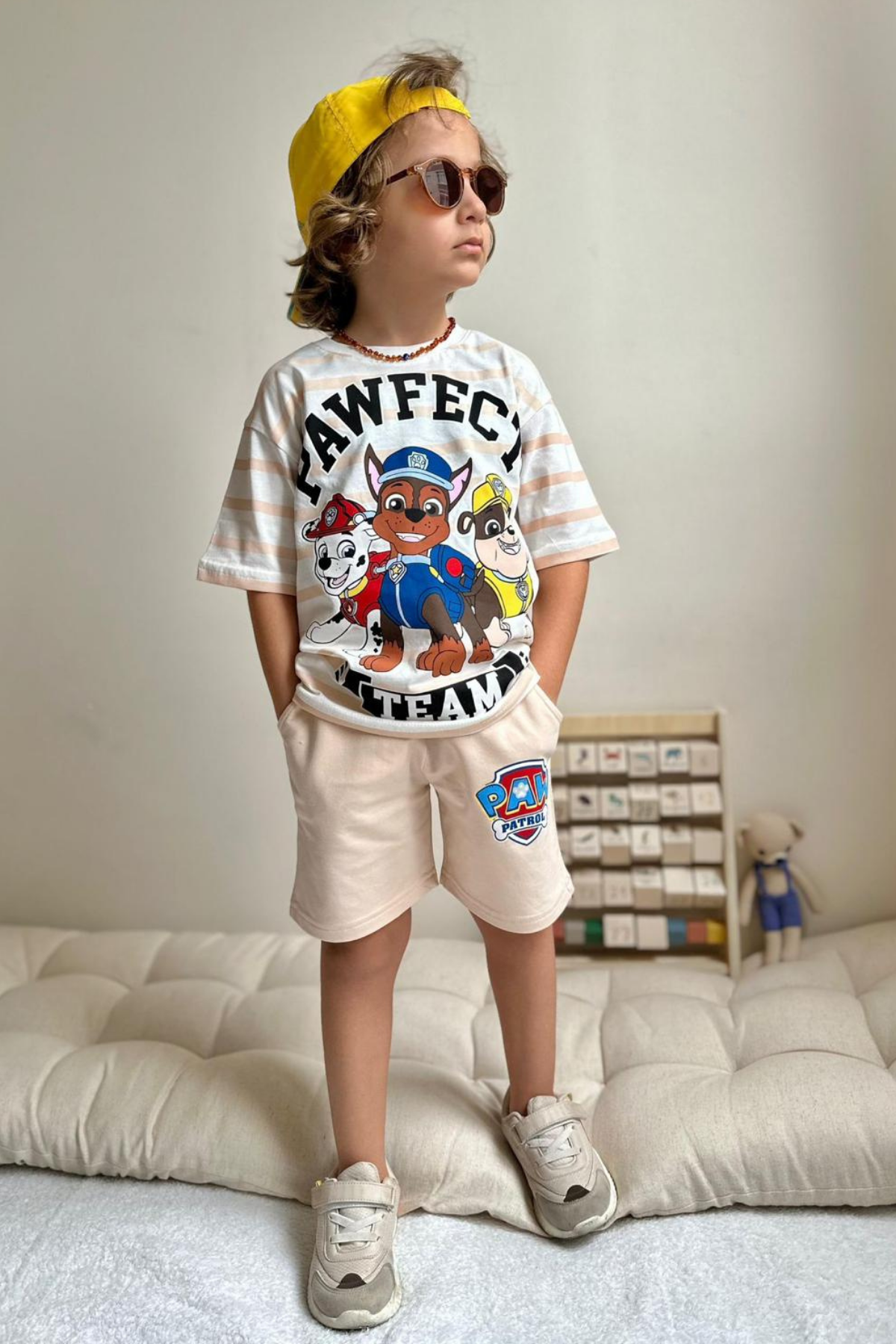 Pawpatrol Krem Şortlu Takım