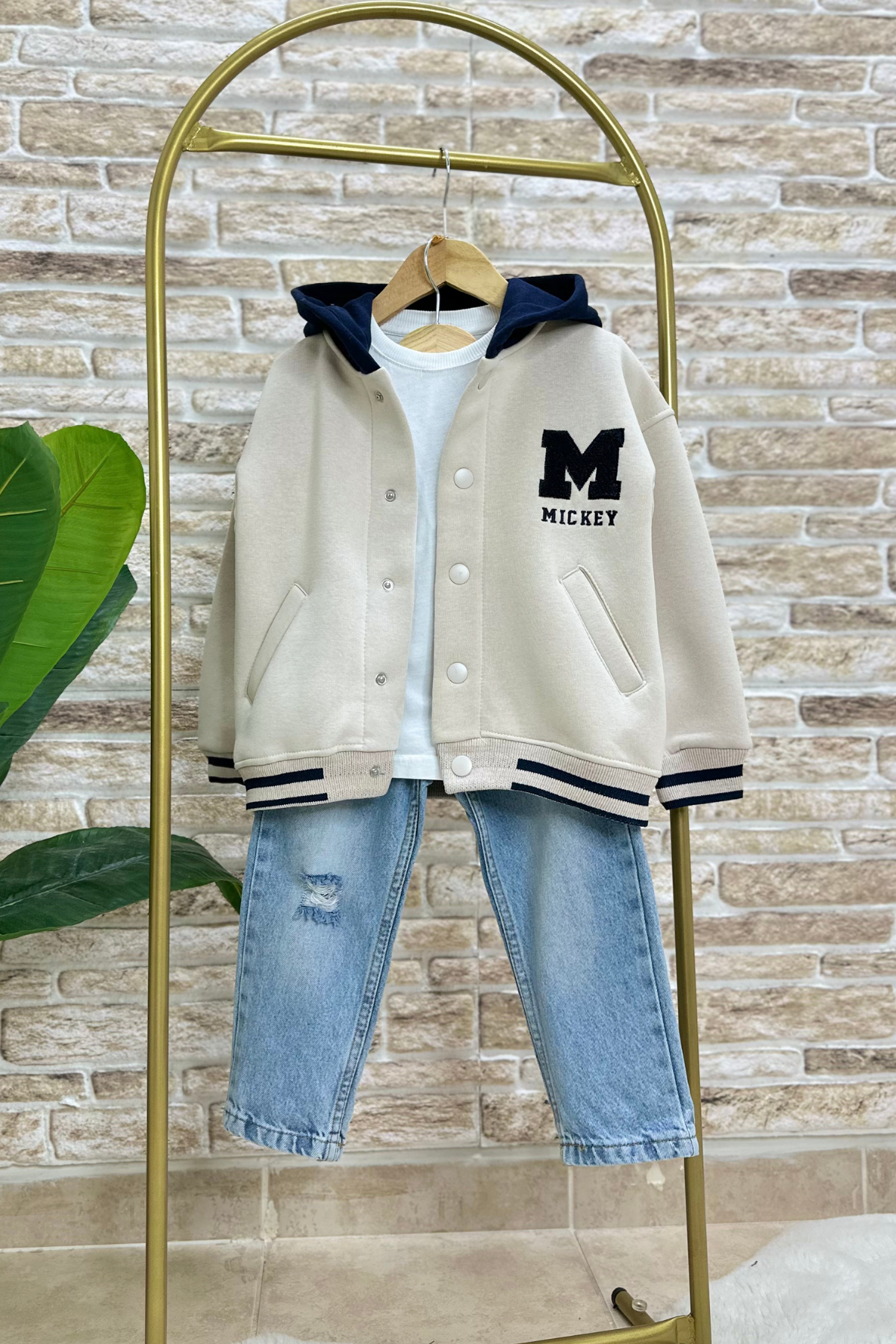 Şardonlu Mickey Laci Kolej Ceket