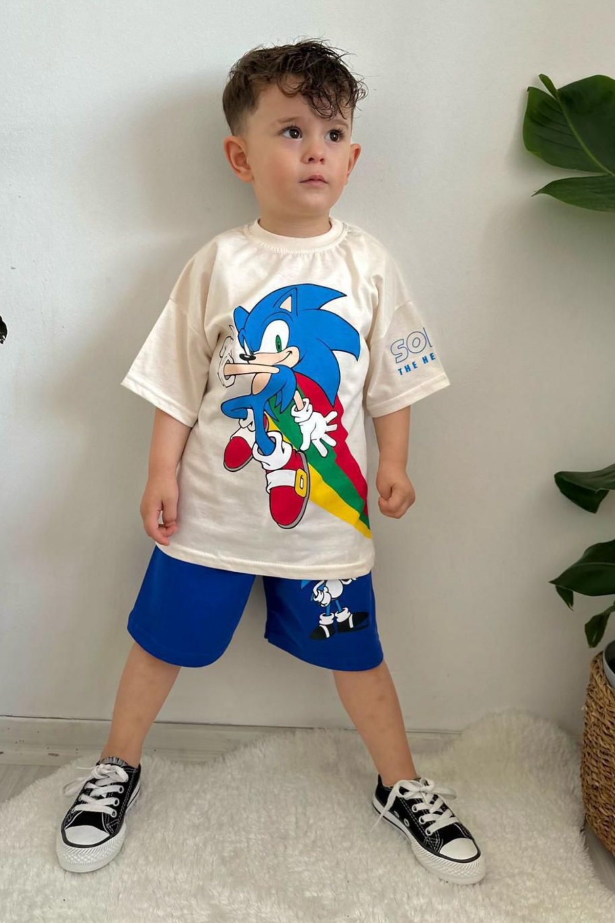 Sonic Mavi Şortlu Takım