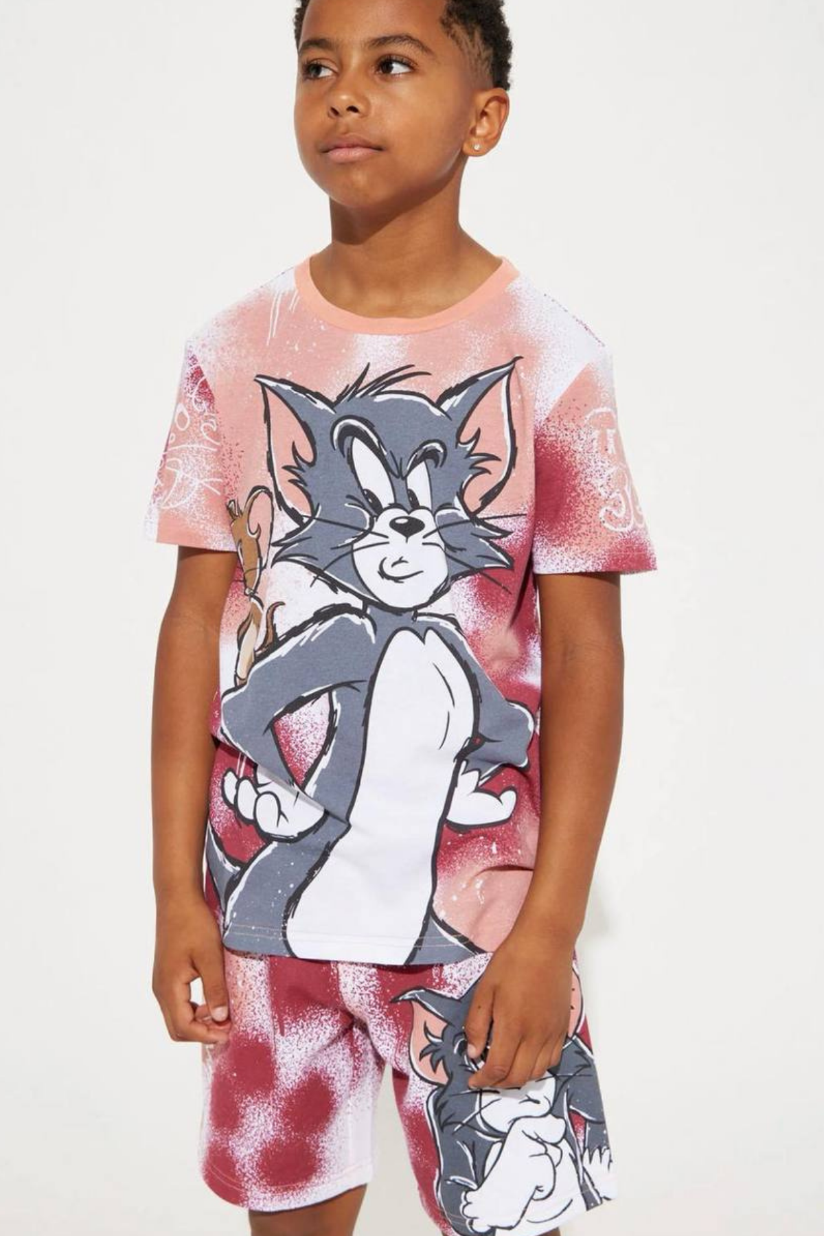Tom & Jerry Batik Kumaş Şortlu Takım