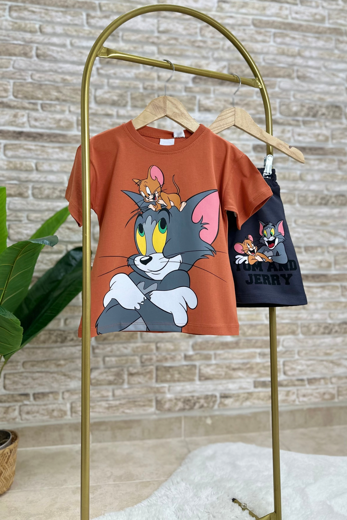 Tom&Jerry Kiremit Antrasit Şortlu Takım