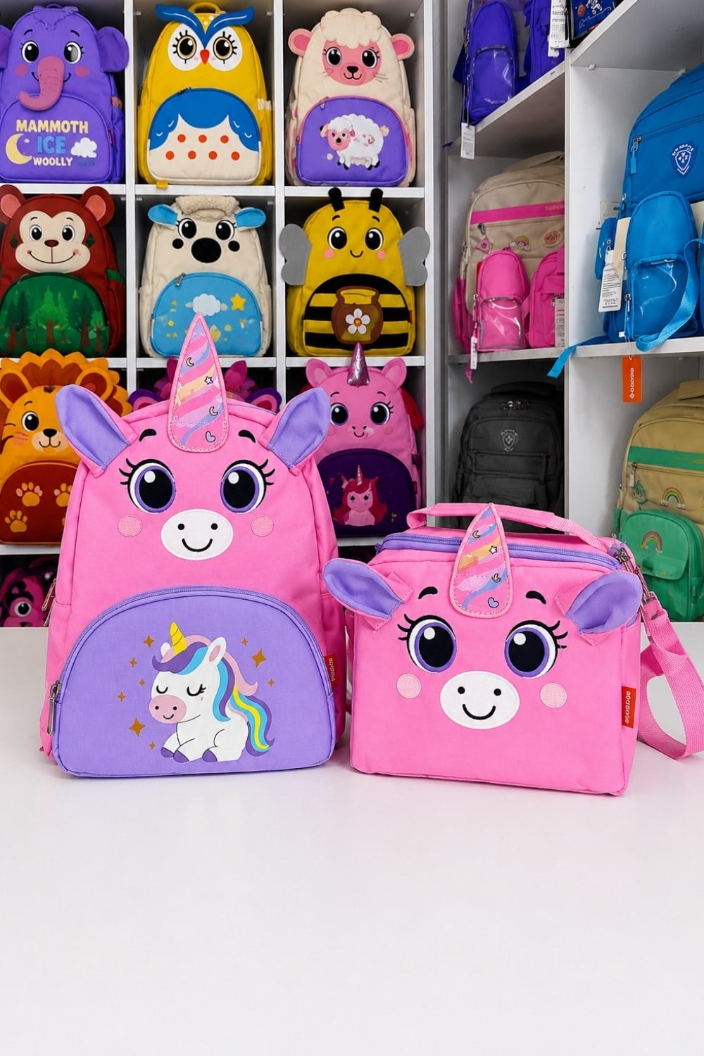Unicorn 2''li Set Anaokulu Kreş Boy Çanta & Beslenme Çantası