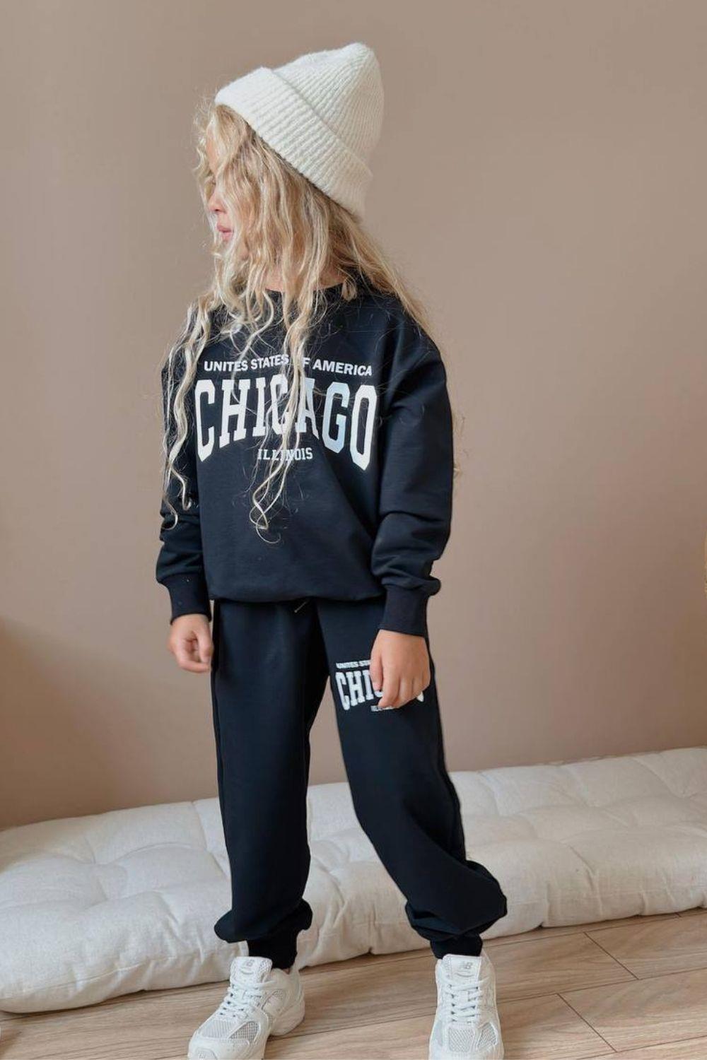 Unisex 2 İplik Chicago Siyah Takım