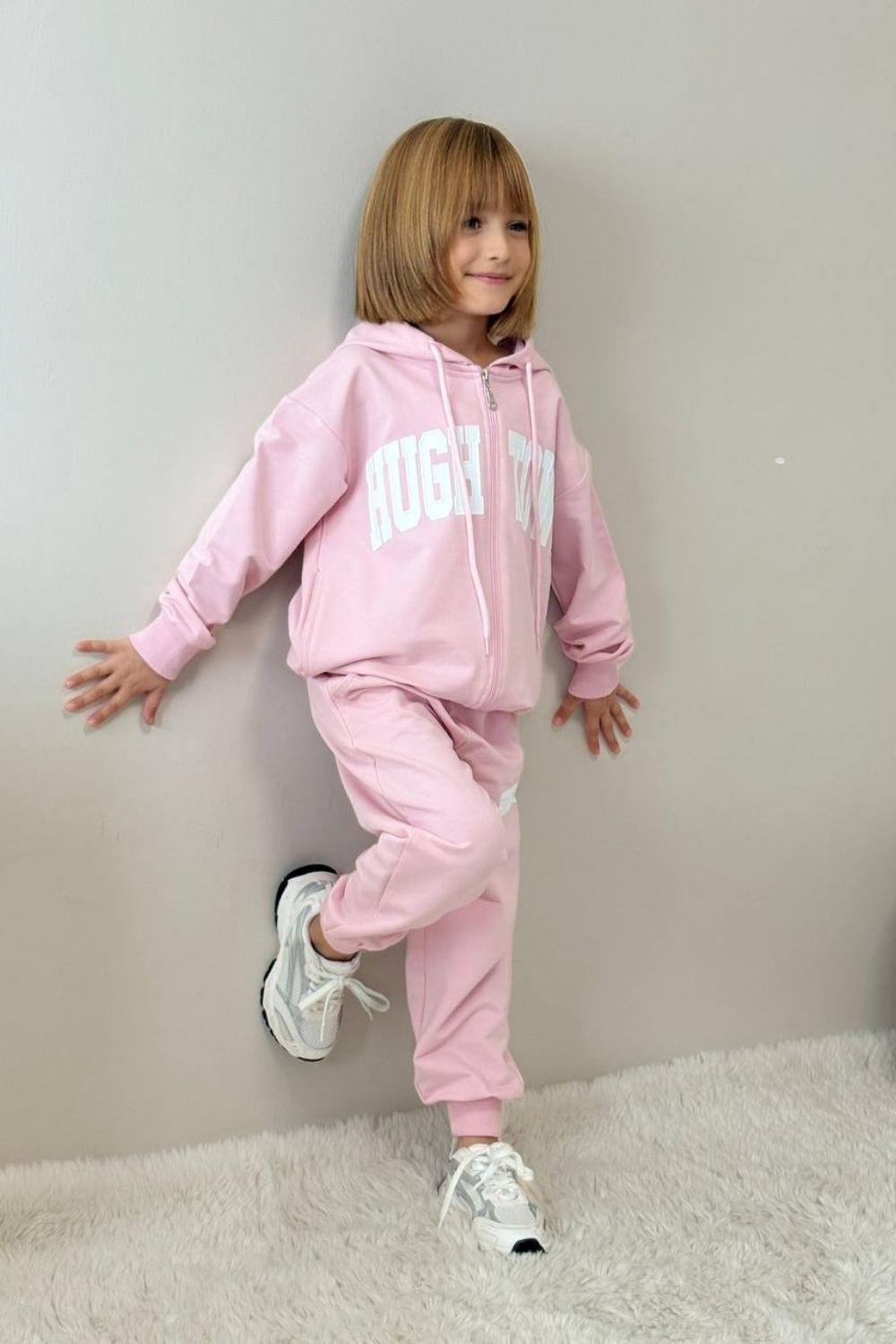 Unisex 2 İplik Fermuarlı Huga Pudra Takım