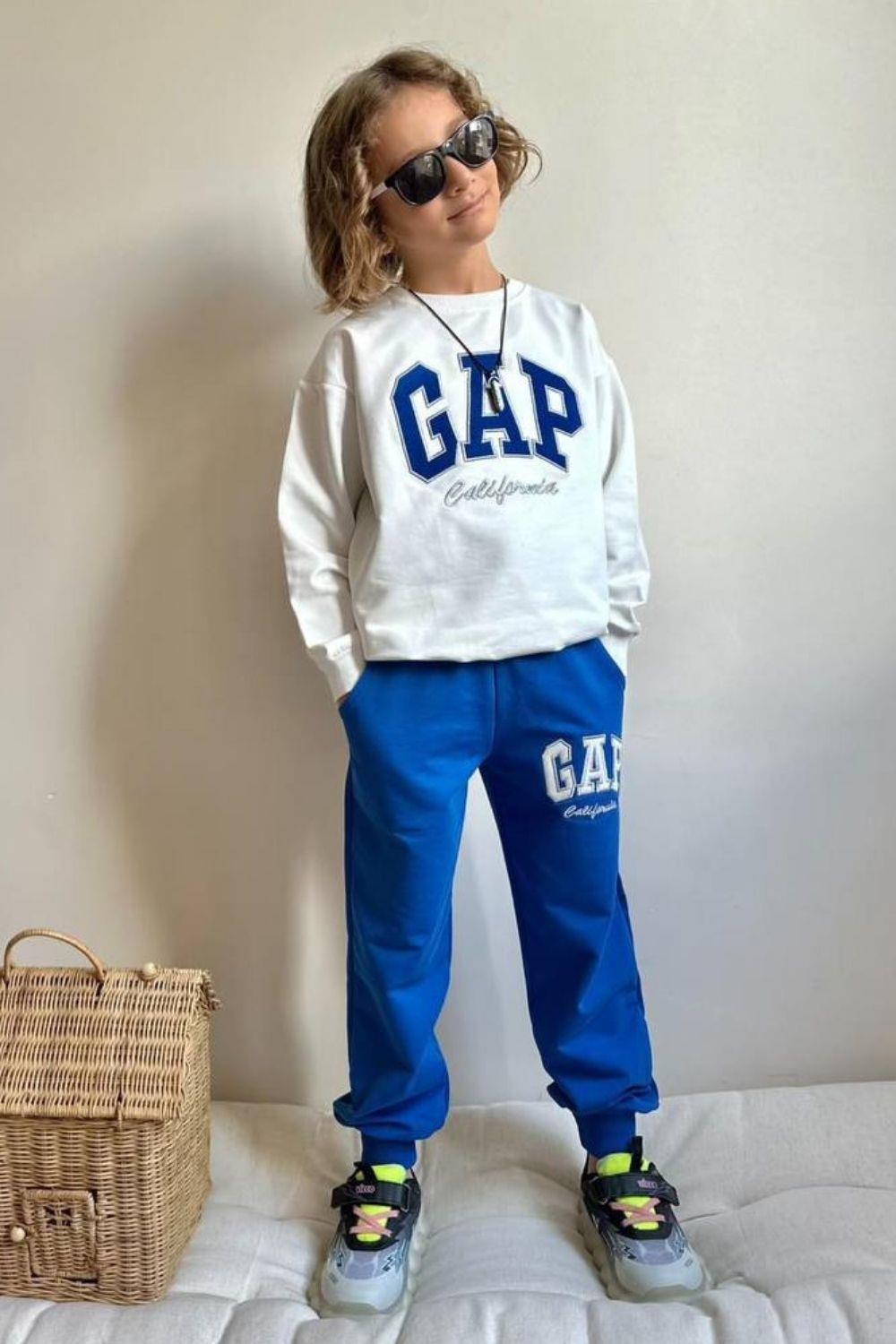 Unisex 2 İplik Nakışlı Gap Takım 