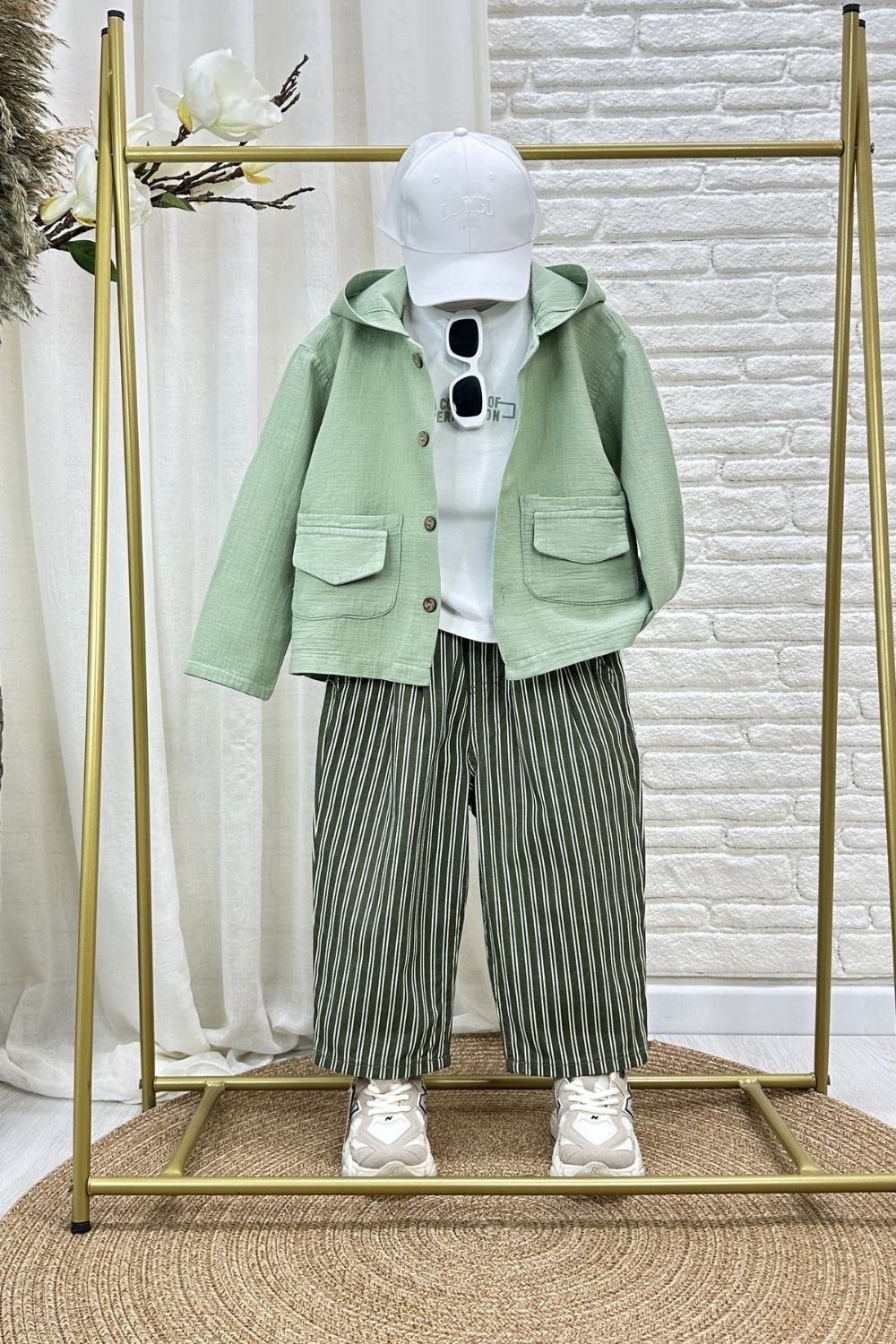 Unisex 2'li Üst Tshirt Dahil Müslin Takım