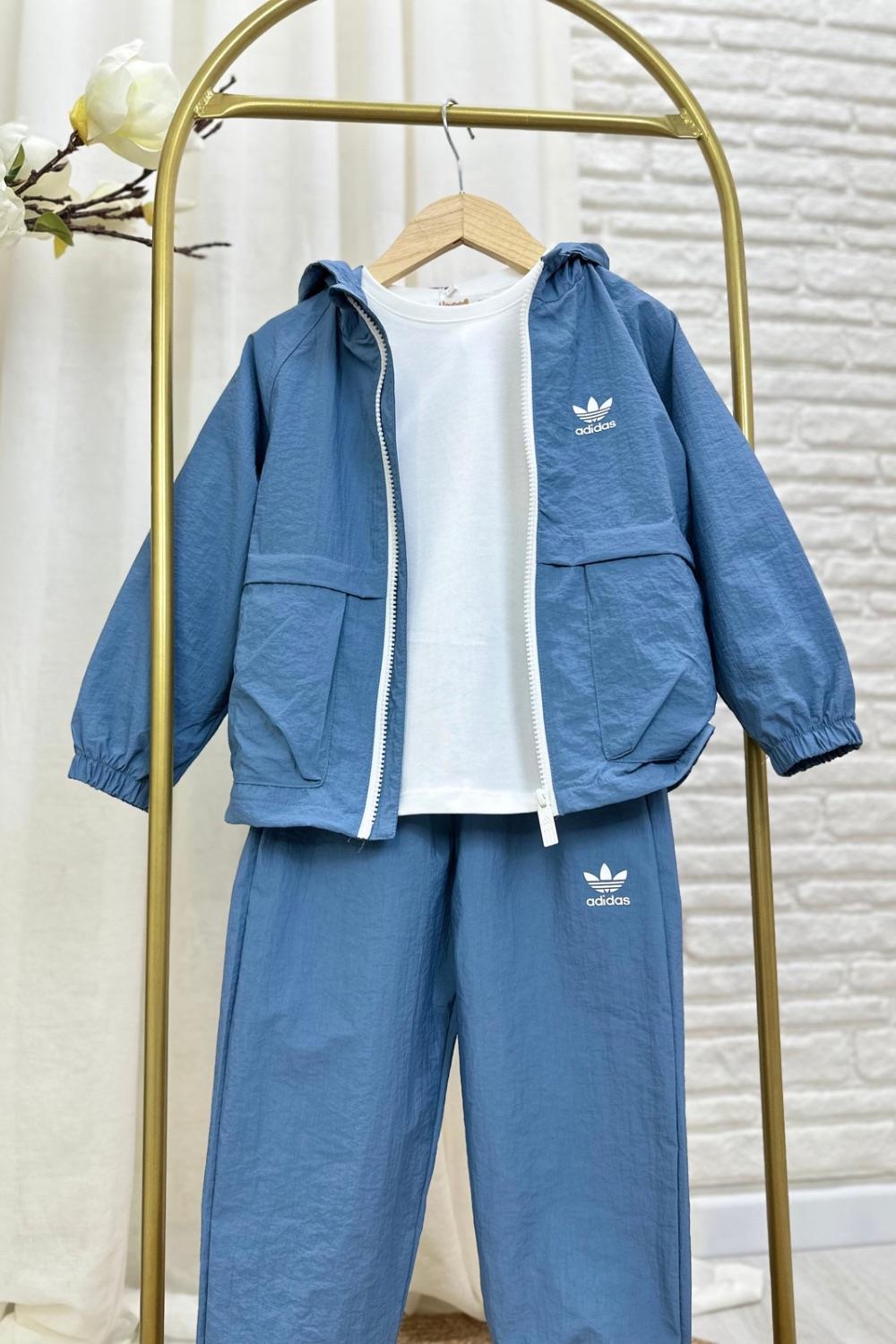Unisex Astarsız Su Geçirmez Adids Mavi Takım