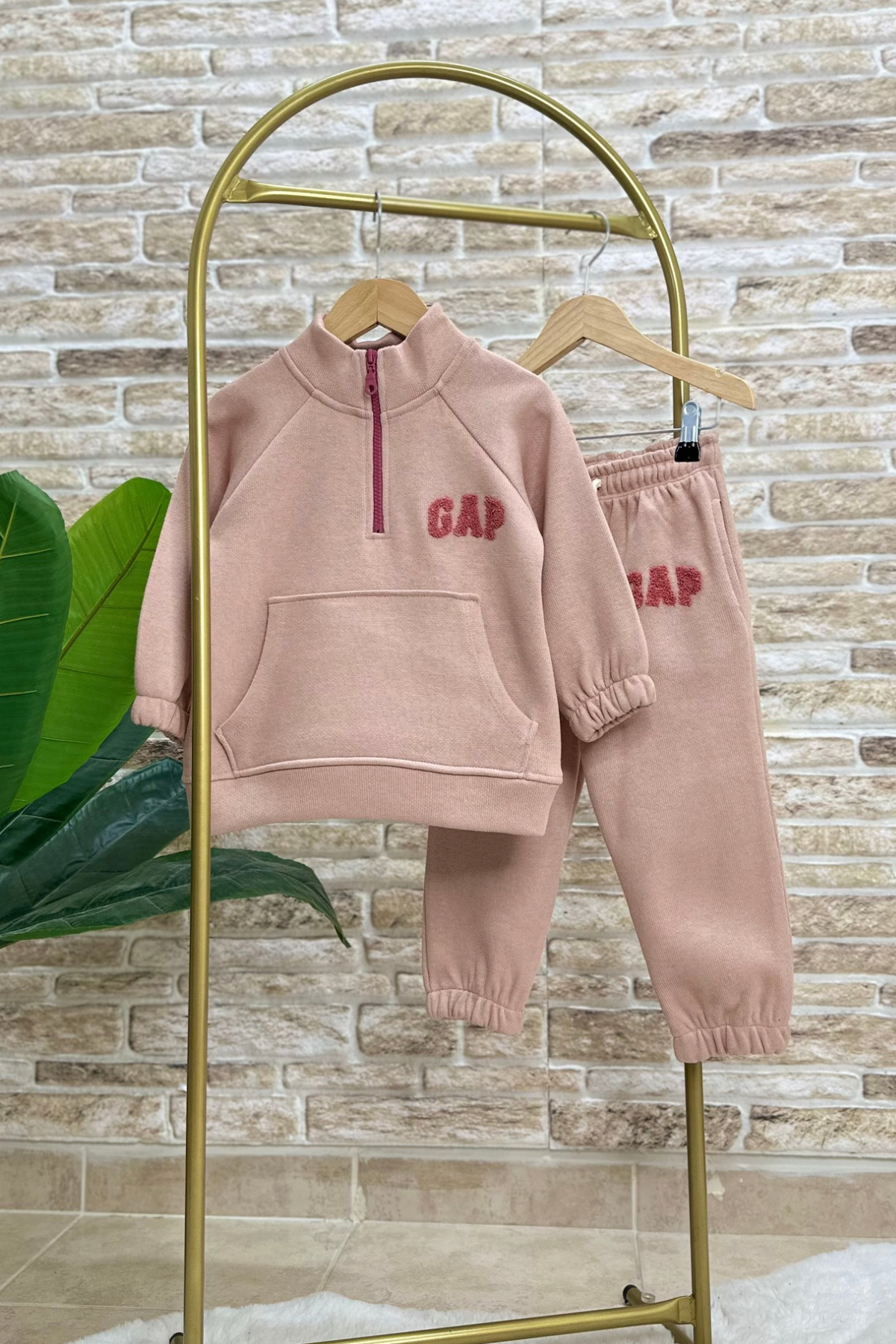 Unisex Balıkçı Dik Yaka Triko Gap Fermuarlı Takım