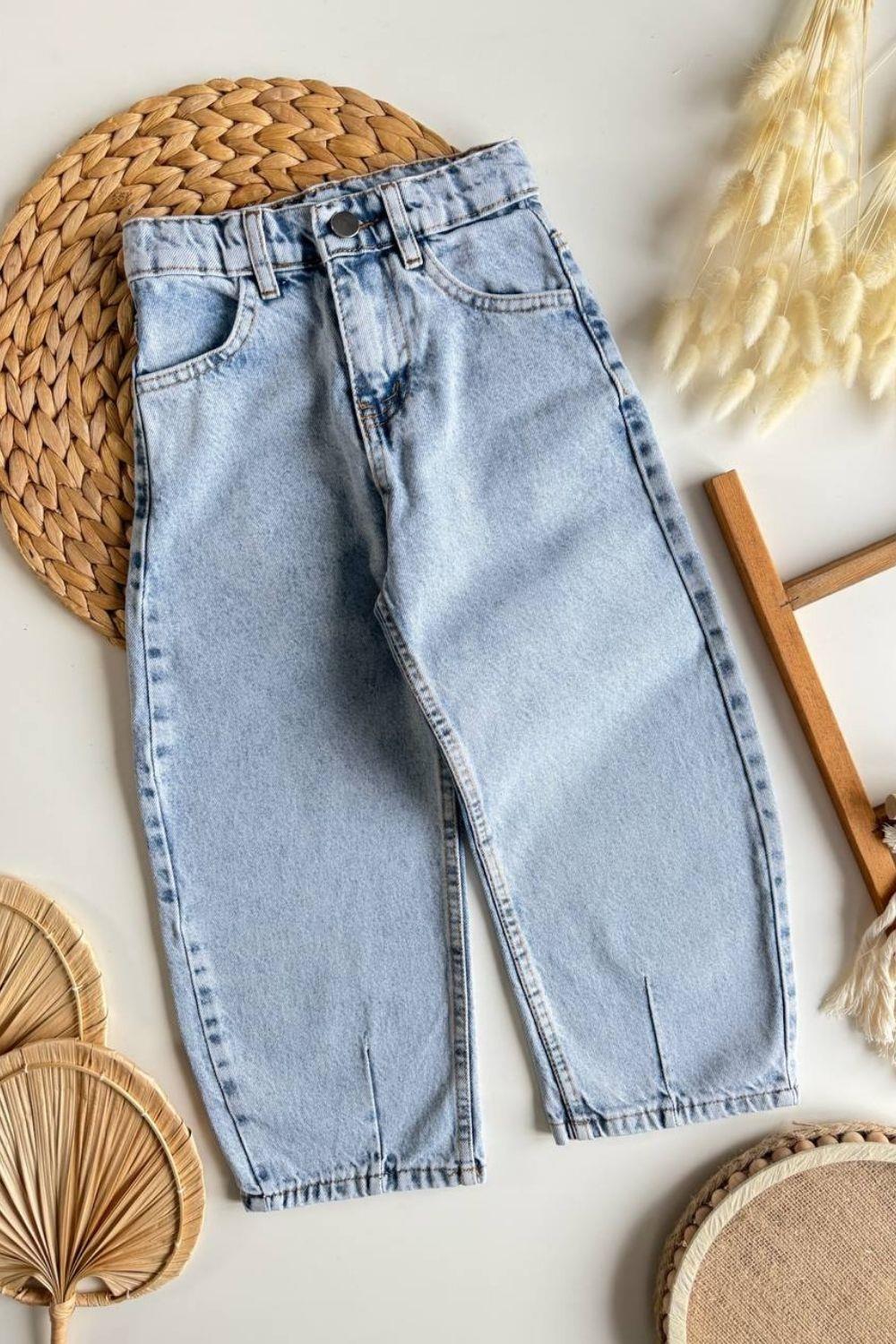 Unisex Baloon Kesim Jean Pantolon