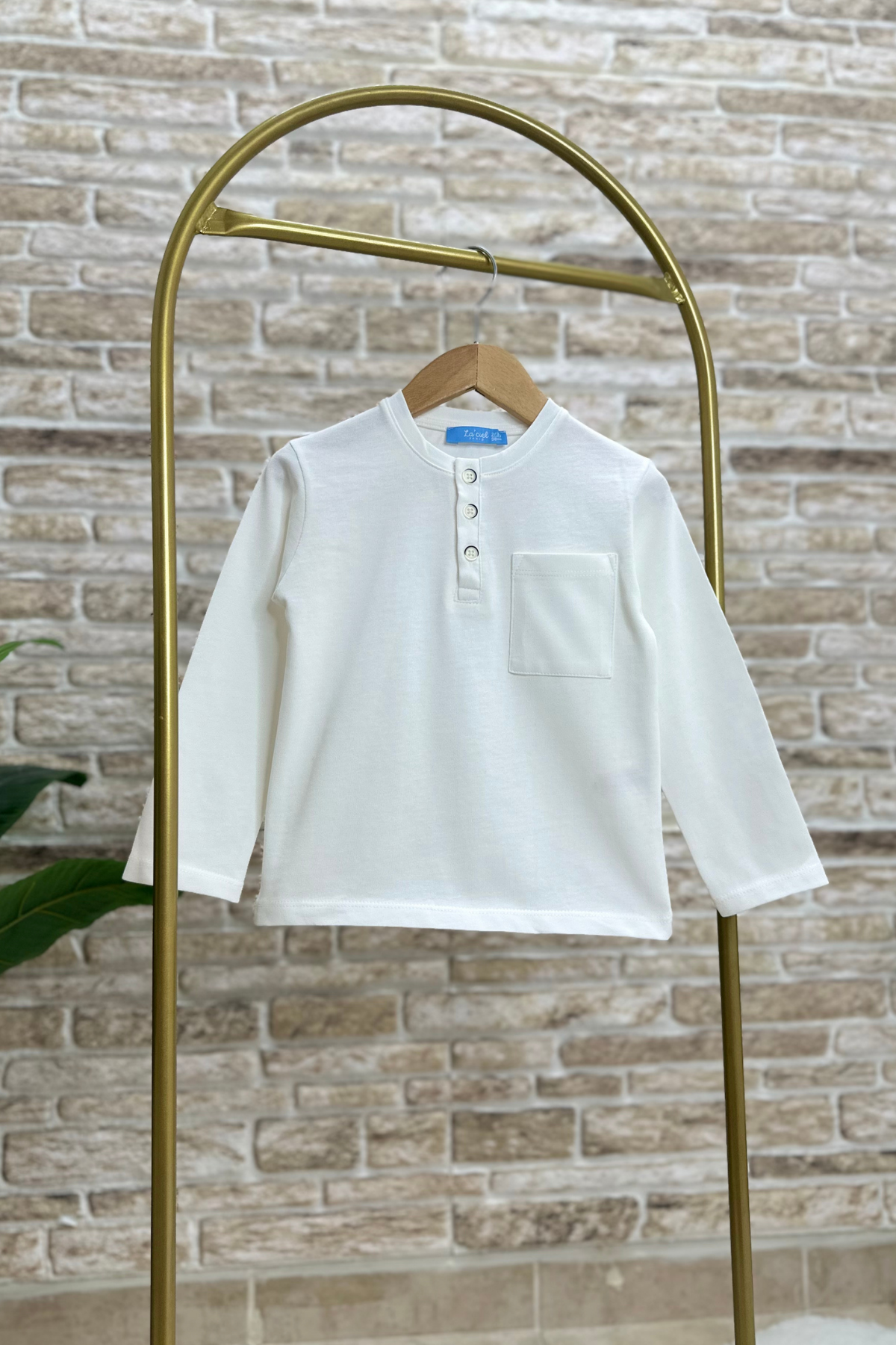 Unisex Beyaz Patlı Tshirt