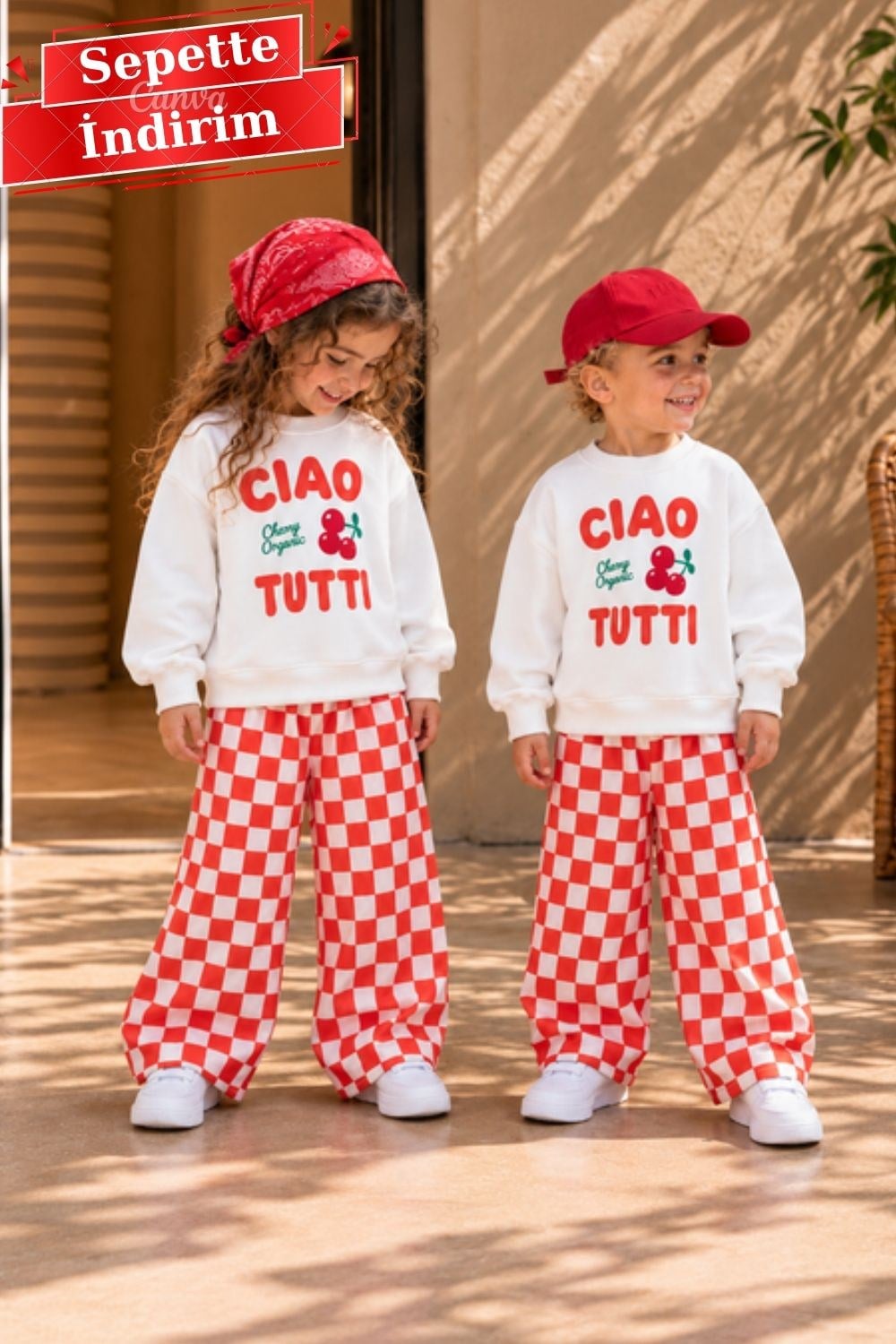 Unisex Ciao Kirazlı 3 İplik Takım