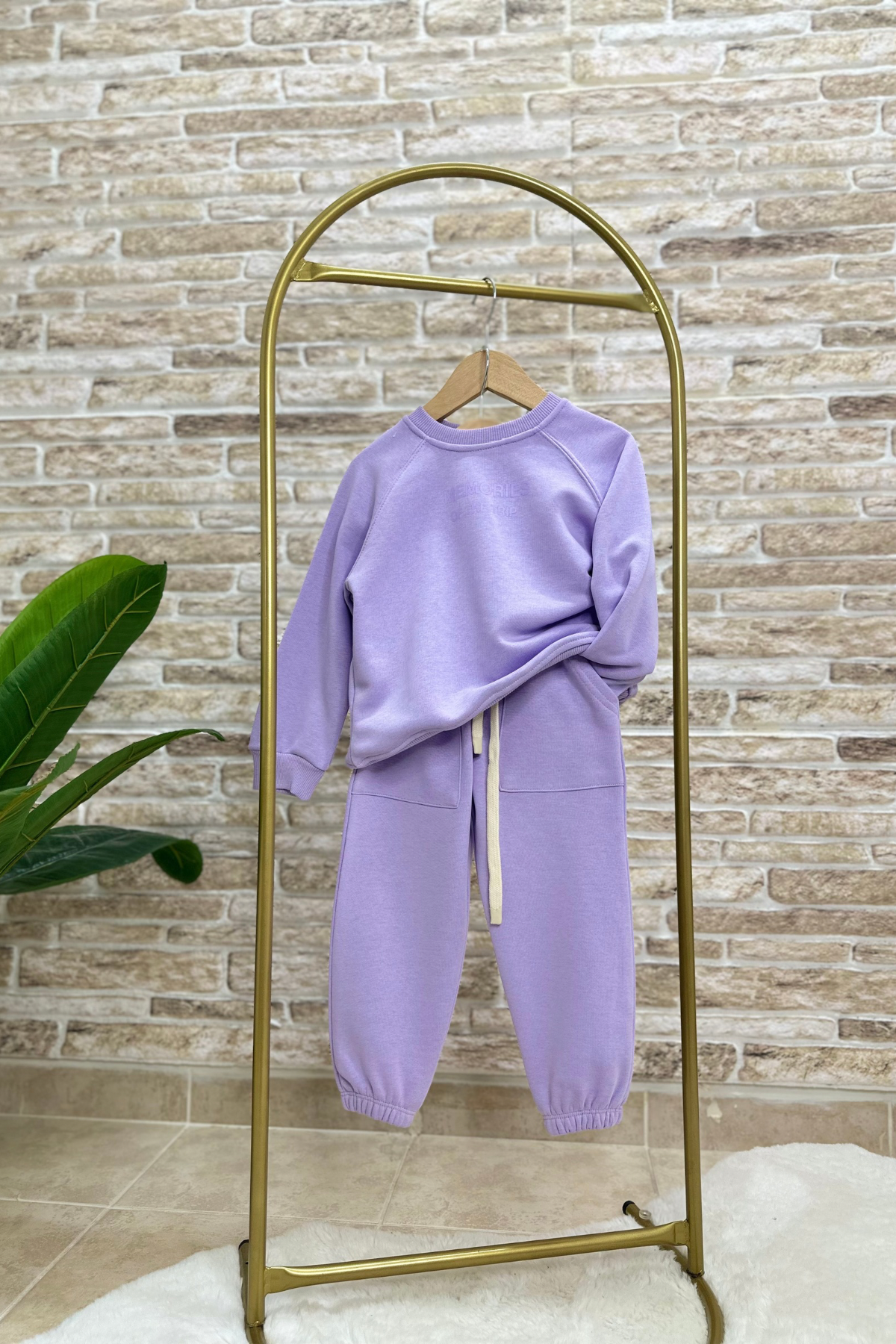 Unisex Çocuk 3 İplik  Memories Lila  Takım