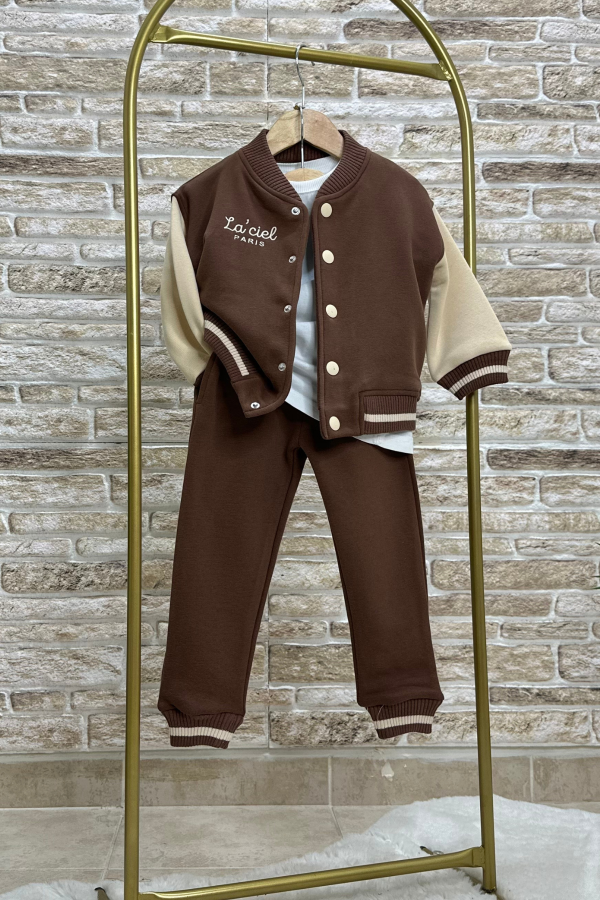 Unisex Çocuk Kolej Ceket Eşofman Takım