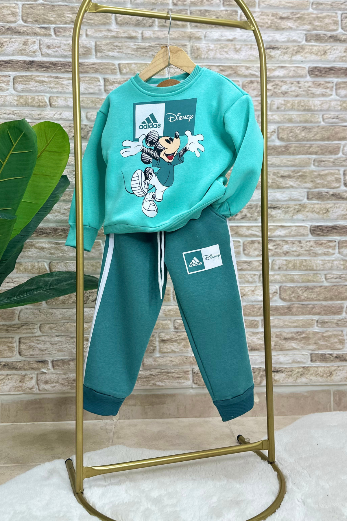 Unisex Çocuk Şardonlu Adids Neon Takım