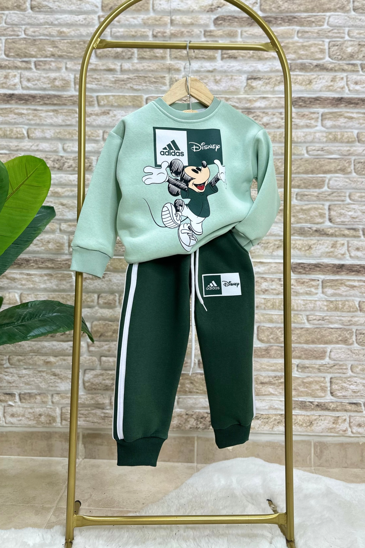 Unisex Çocuk Şardonlu Adids Yeşil Takım