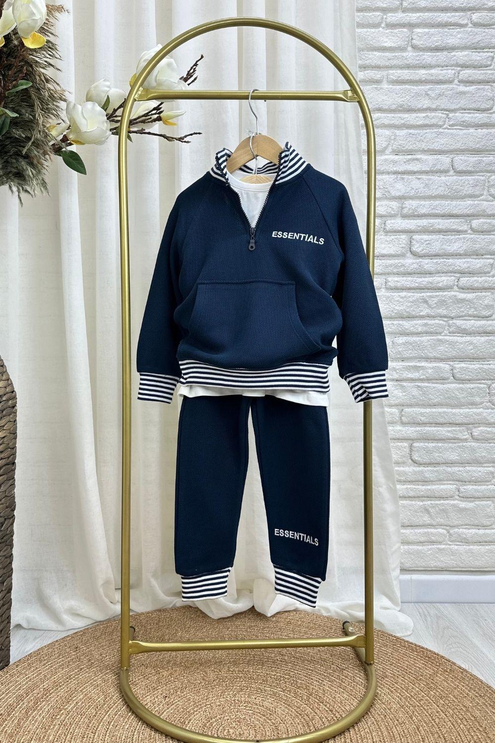 Unisex Dik Yaka Essentials Laci Takım