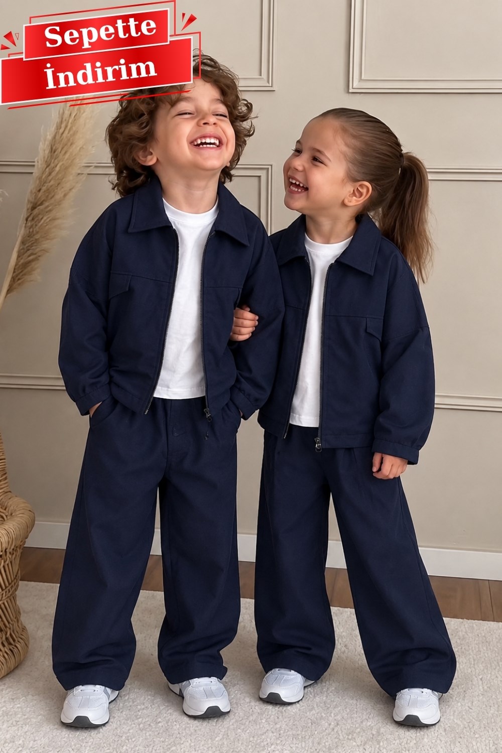 Unisex Fermuarlı Ceketli Laci Takım
