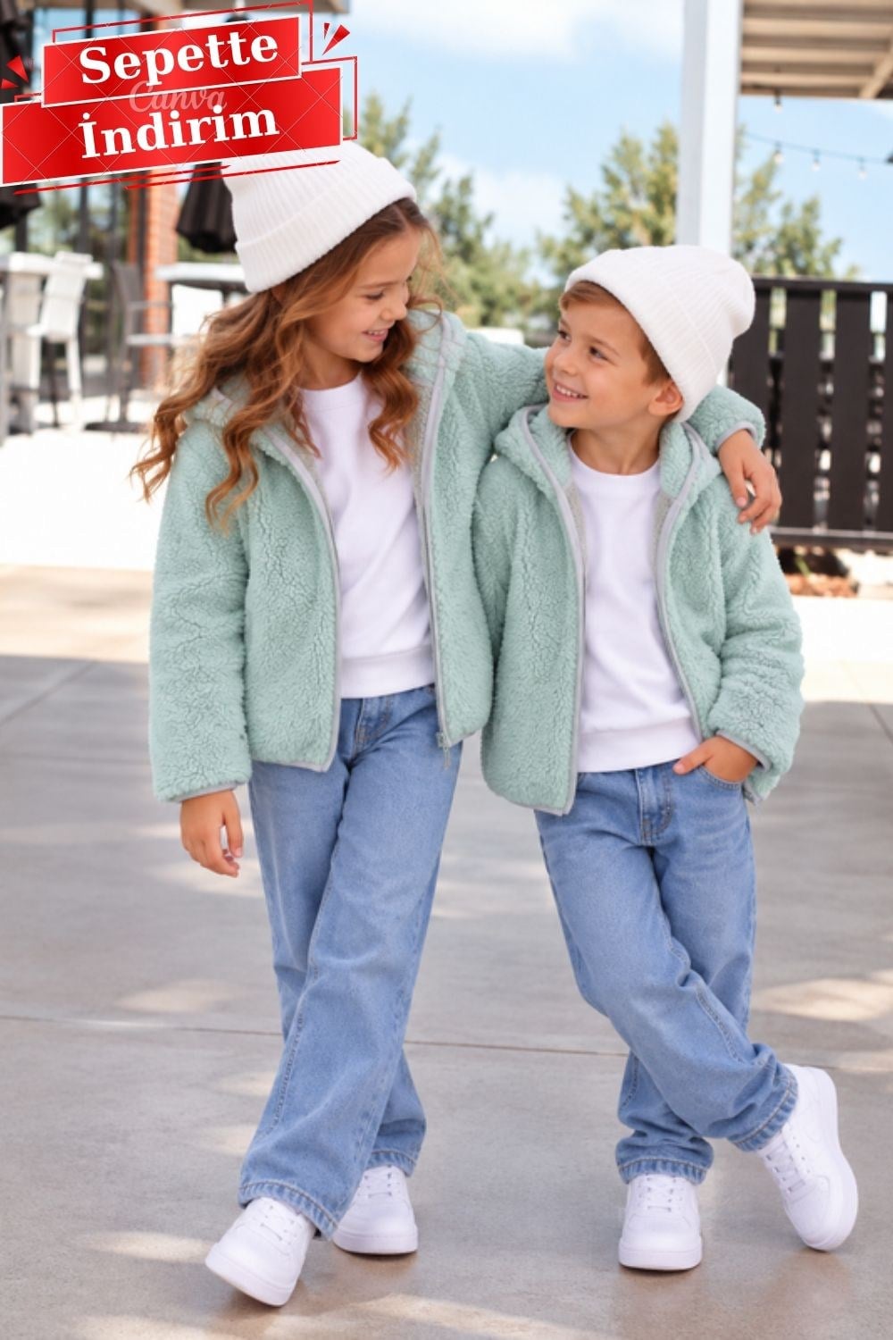 Unisex Fermuarlı Peluş  Hırka