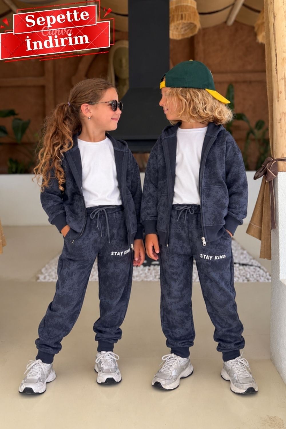 Unisex Fermuarlı Stay Kind Takım