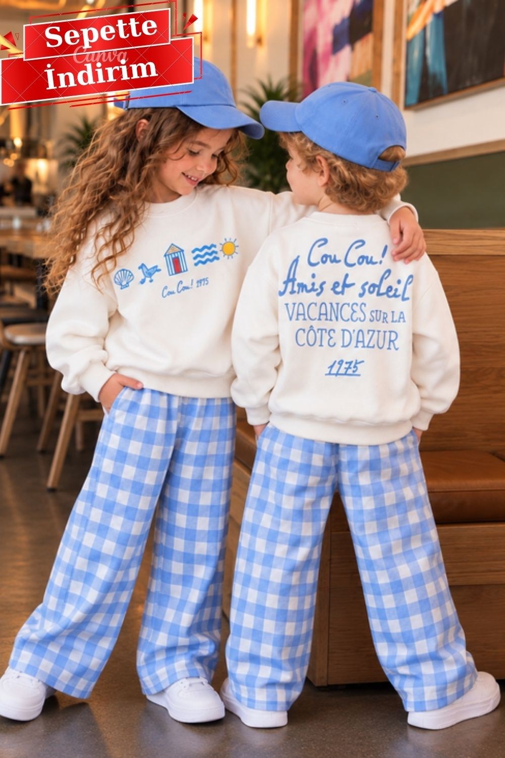 Unisex Gabardin Pantolonlu Cou Cou Takım